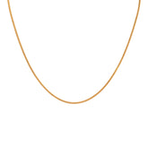 22k Yellow Gold Round Fox Fancy Cutting Chain measuring 1.5mm width x 18 inch length